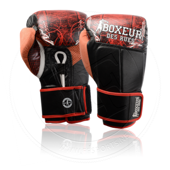 Boxeur De Rues Leather Boxing Gloves Cross Fantasy Red